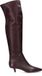 Sacha - Dames - Bordeaux hoge stretch laarzen met kitten heel - Maat 40