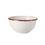Ibili kom, 14 x 8,5 cm, staal, wit/rood