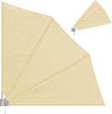 Deuba Balkonscherm - Vouwbaar 140x140cm Weerbestendig - Beige