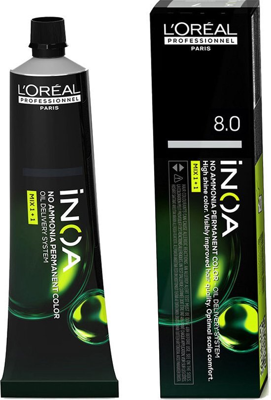 Permanente Kleur L&#39;Oreal Professionnel Paris Inoa N&#186; 8.0 60 g