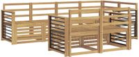 vidaXL Ensemble de canapés d'extérieur 7 pc Blanc Bois d'Acacia Massif