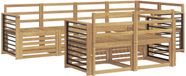 vidaXL Ensemble de canapés d'extérieur 7 pc Blanc Bois d'Acacia Massif