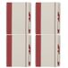 Merkloos Notitieboekje/opschrijfboekje A5 - 4x - rood - Harde kaft - 70 blanco pagina's - rood elastiek