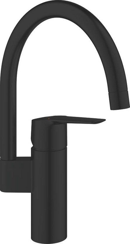 GROHE QuickFix Start Keukenmengkraan - Matte Black - Hoge C-vormige uitloop