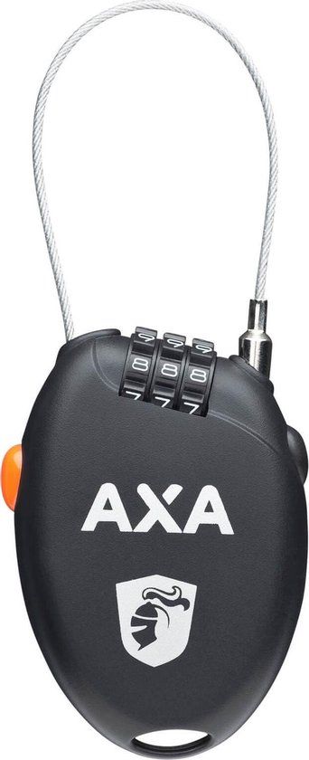 Axa Roll Kabelslot - 75cm - Zwart - 3-cijferige code