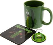 Pyramid International Rick and Morty - Pickle Rick Geschenkset Mok, Onderzetter en Sleutelhanger