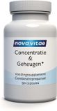 Nova Vitae - Concentration et Mémoire - Ginkgo Biloba - Scutellaire du Baïkal - L-Théanine - Oméga 3 - 90 capsules