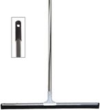 MSV Vloertrekker / watertrekker - métal et caoutchouc - largeur 60 cm - manche plastique argent - 130 cm