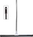 MSV Vloertrekker / watertrekker - métal et caoutchouc - largeur 60 cm - manche plastique argent - 130 cm