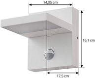 Lucande - Appliques murales extérieures - 1 lumière - Aluminium, plastique - H: 16.1 cm - Blanc (RAL 9003) - Source lumineuse incluse