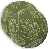 vidaXL - Kussensloop - 2 stuks - HEERLEN - Bladontwerp - Ø 50 cm - Polyester