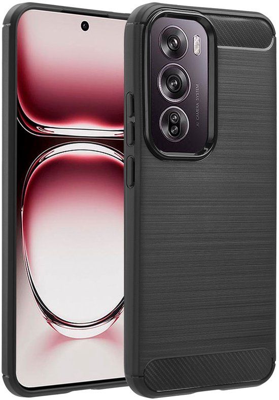 imoshion Hoesje - Geschikt voor Oppo Reno 12 - Brushed Backcover - Zwart