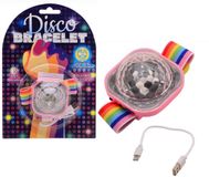 Johntoy disco armband oplaadbaar met lichtgevende discobol speelgoed