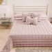 PETTI Artigiani Italiani - Quilt voor tweepersoonsbed van zacht en warm fluweel, lente- en herfstdekbed voor tweepersoonsbed, poeder, 100% Made in Italy