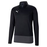 PUMA TeamGoal 23 Training T-trui met 1/4 ritssluiting voor heren, zwart/asfalt, S