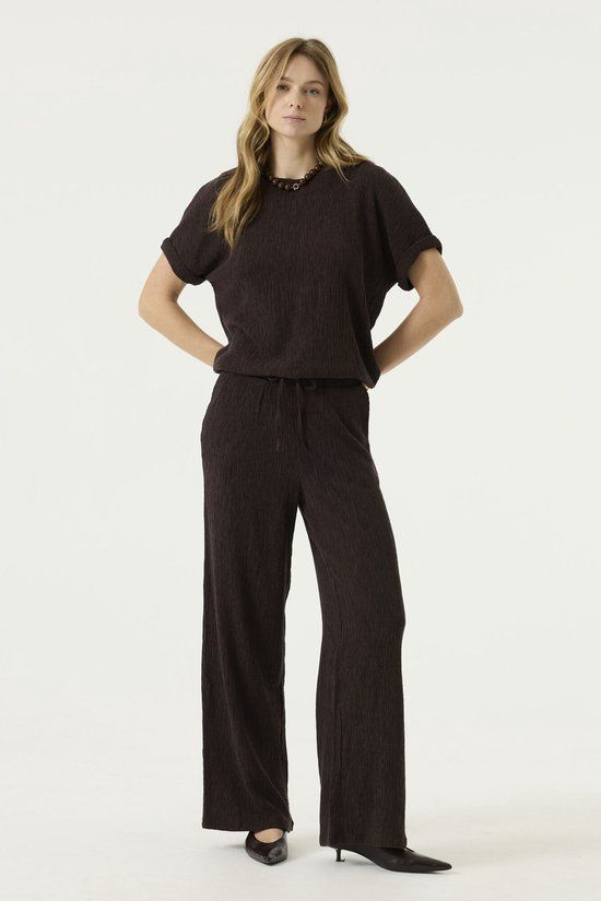 Garcia Z0067 Dames Wide Fit Broek Bruin