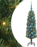 vidaXL Kunstkerstboom Groen 120 cm PVC en Staal en Kunststof