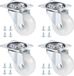 Merkloos Set van 4 zwenkwielen 15 inch Heavy Duty Caster wielen - dubbele kogellagers - rubberen meubelwielen - doe-het-zelf industriële toepassingen