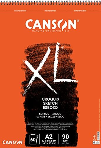 Canson XL Croquis schetsblok, DIN A2, 60 vellen, 90 g/m², crème