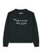 Watapparel Sweatshirt 'Was Muss Das Muss' zwart / wit