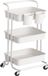 Shenzhen Haorui Industrial Technology Co., Ltd. Chariot à roulettes à 3 niveaux - Chariot - Chariot de rangement - Cadre en acier robuste - 41,6 cm x 33,5 cm x 86,3 cm - Organisation polyvalente