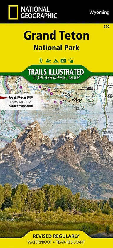 Grand National Geographic Grand Teton National Park Trails Illustrated Map