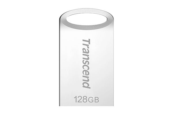 Transcend JetFlash 710 USB Flash Drive - 128GB - USB 3.2 Gen 1 - Silver