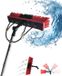 Marque non spécifiée Brosse télescopique - Brosse de lavage avec eau - Nettoyage des surfaces hautes - Pas besoin d'échelle - Jusqu'à 4 mètres - Argent