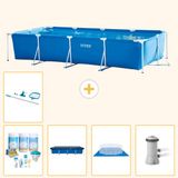 Intex Rechthoekig Frame Zwembad - 450 x 220 x 84 cm - Blauw