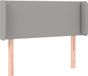 vidaXL Hoofdbord met randen 83x16x78/88 cm stof lichtgrijs