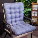 Coussin de siège sans marque Haut dossier - Coussin de salon pour chaise de jardin - Assise confortable en extérieur - Avec sangles de fixation - 45 x 155 cm - Gris