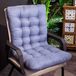 Coussin de siège sans marque Haut dossier - Coussin de salon pour chaise de jardin - Assise confortable en extérieur - Avec sangles de fixation - 45 x 155 cm - Gris