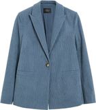 s.Oliver Dames Corduroy Blazer Blauw Maat 38