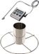 Kiprooster/kippengrill voor de barbecue/BBQ/oven RVS 20 cm - Met digitale vleesthermometer / braadthermometer