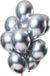 Folat - ballonnen Mirror Effect Zilverkleurig 33 cm - 12 stuks