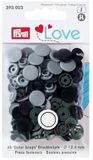 Prym Love Color drukknoppen kunststof 12,4mm grijs 30 st.
