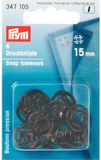 Prym Aannaaidrukknopen kunststof rond 15 mm zwart 6 st.