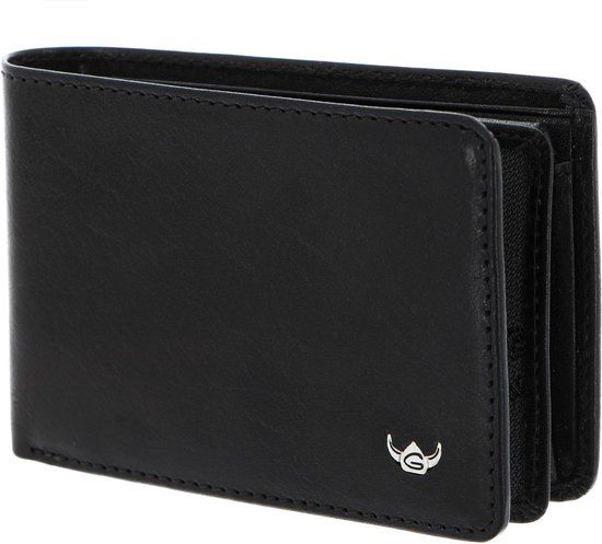 Golden Head Leren portemonnee Colorado RFID Protect Minischeintasche 1040 Schwarz zwart