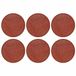 vidaXL Stapsteen Rood Rubber 6 stuks Ø 44 x 2 cm