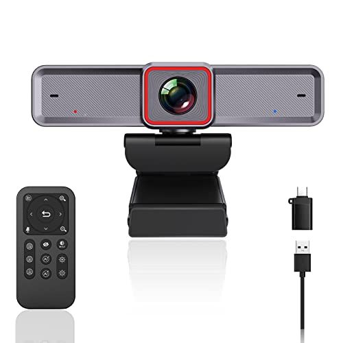 Angetube 4K Streaming webcam met AI-tracking, HDR, Dual AI-ruisonderdrukkende microfoons, USB3.0