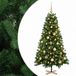 vidaXL Kunstkerstboom met kerstbal 150 cm 150 LED's Warmwit PVC Groen