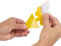 HOME DECO FACTORY Rouwvliegen plakstrips - 12x stuks - geel
