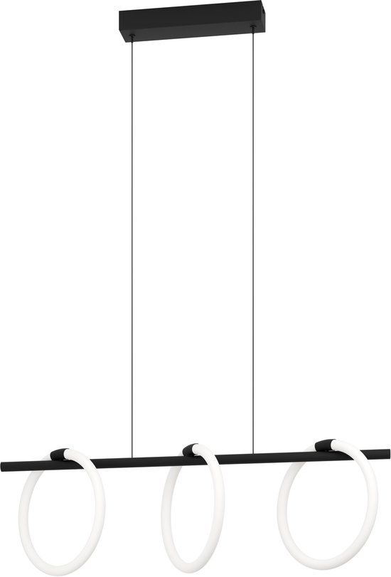 Eglo Caranacoa Hanglamp - LED - 78 cm - Zwart|Wit