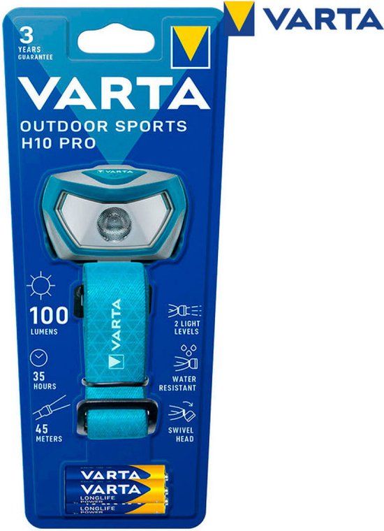 VARTA Outdoor Sports H10 Pro - Hoofdlamp - Lichtblauw