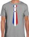 Bellatio Decorations Verkleed shirt voor heren - stropdas Frankrijk - grijs - supporter - themafeest XXL