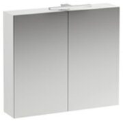 Laufen Base spiegelkast m. 2 deuren met LED verlichting 80x70x18cm glanswit H4028021102611