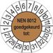 Ricard Keuringsstickers NEN 8012 Goedgekeurd tot 2027 | 50 pièces, Ø 35 mm | Marron