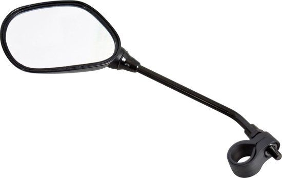 Dresco Fietsspiegel met reflector zwart