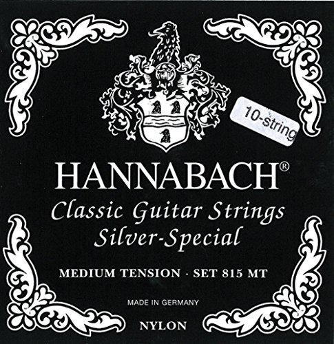 Hannabach 815 Medium Tenson Klassieke gitaarsnaren voor 8/10 snarige gitaren/Medium Tension Silver Special - E6