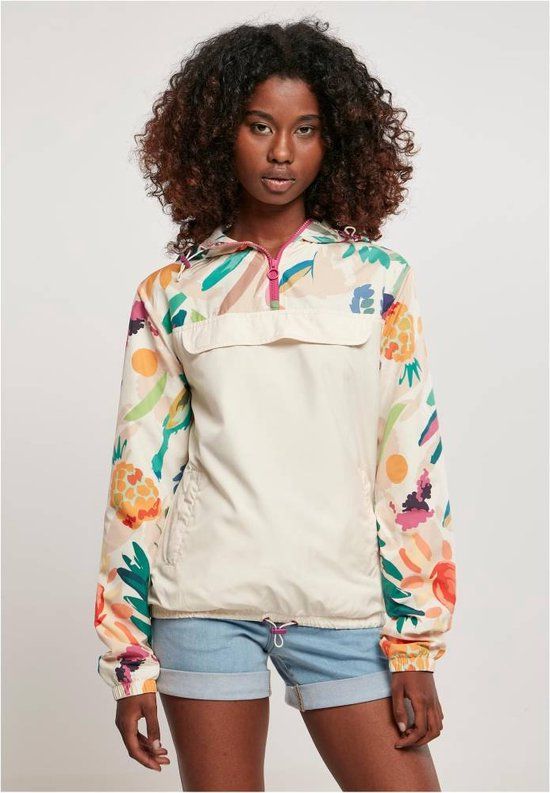 Urban Classics Mixed Pullover Jas - Creme - XL - Dames